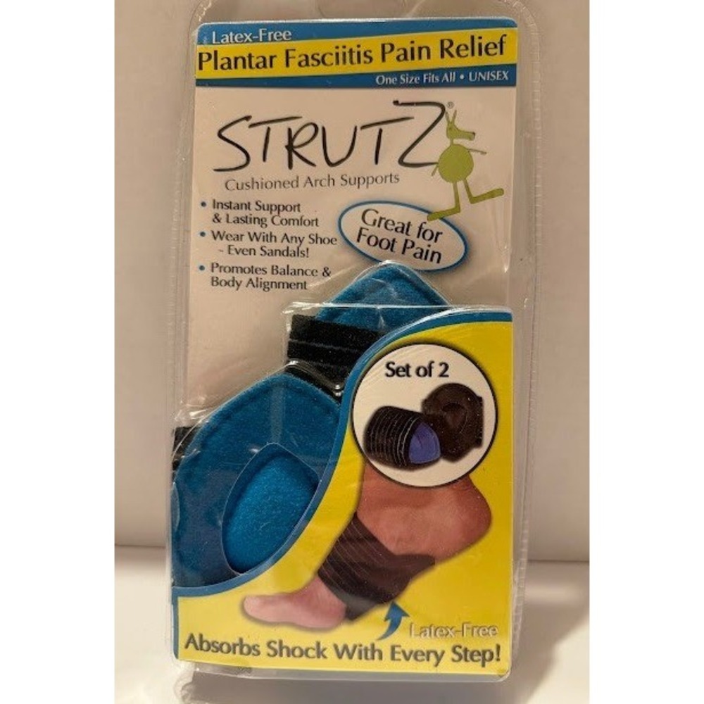 Strutz Cushioned Arch Supports Plantar Fasciitis Pain Relief Blue One Size
